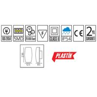 Horoz Opera-10 10W Günışığı(3000K) LED Bahçe Aydınlatması (Duvar Aplik) 076-057-0010-0104